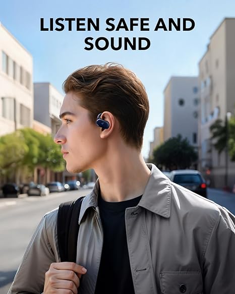 soundcore V20i by Anker Open-Ear Headphones, Adjustable Ear Hooks, 36H Playtime, Bluetooth 5.4 Earbuds (3 color options)