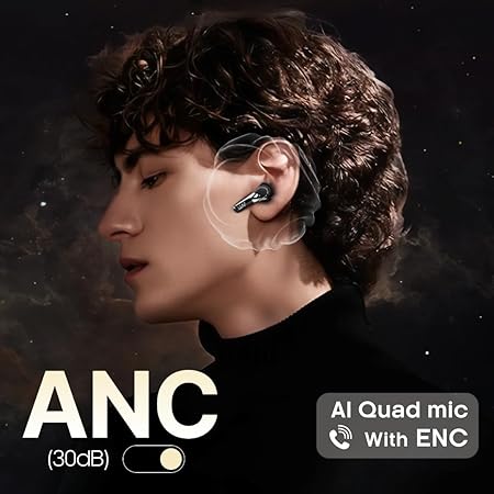 Leaf Buds X714 True Wireless 4 in 1 Earbuds with ANC, AI Sound App, 70H Playtime, Active Noise Cancellation (30dB) - (2 Color options)