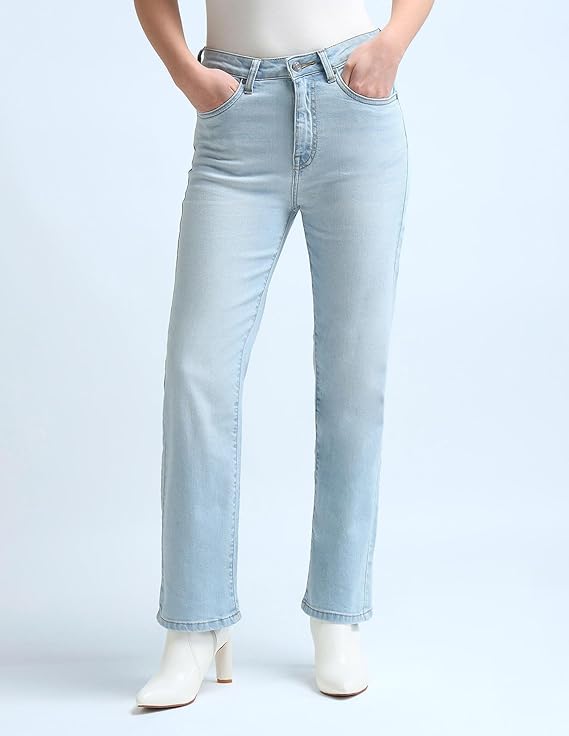 U.S. POLO ASSN. Women's Straight Fit High Rise Jeans