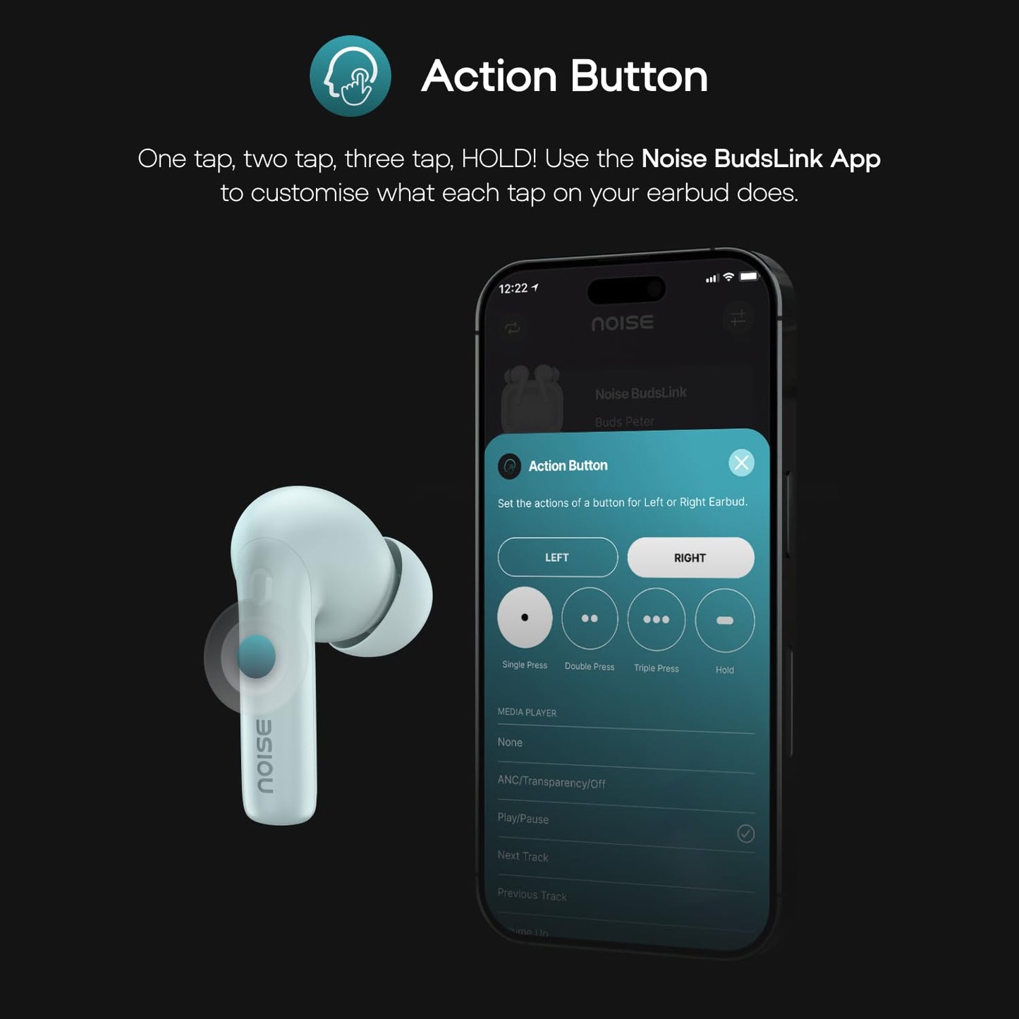Noise Newly Launched Air Buds 6 in-Ear Bluetooth TWS - AI Enabled Smartbuds, ANC (up to 32db) - 3 color options