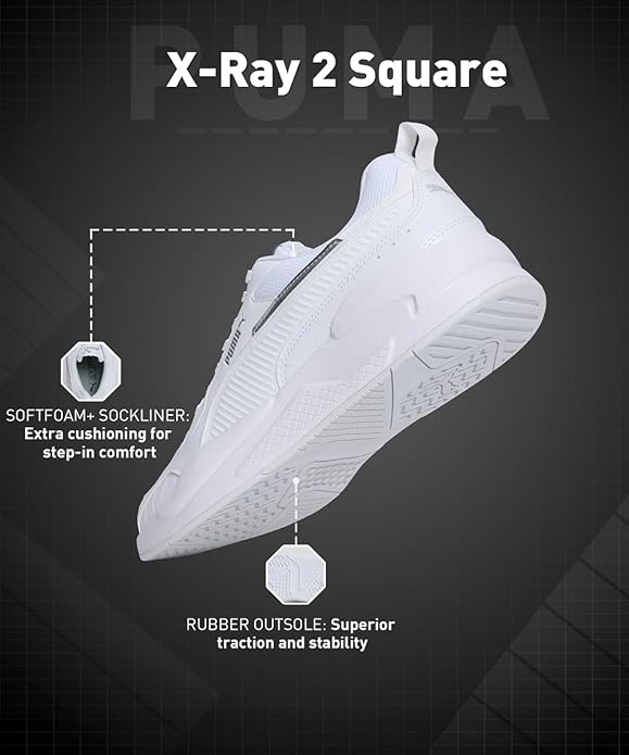 Puma Men XRay 2 Square Res Sneaker (White)