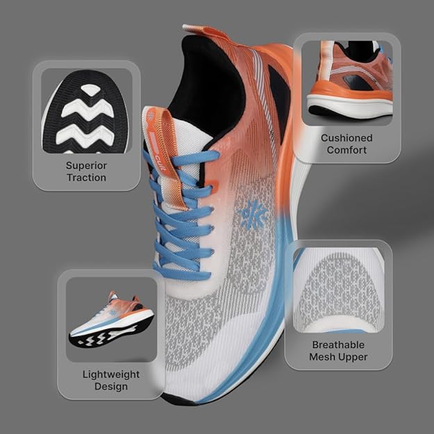 Cult Women's Aetheris Running Shoes (White & Orange)
