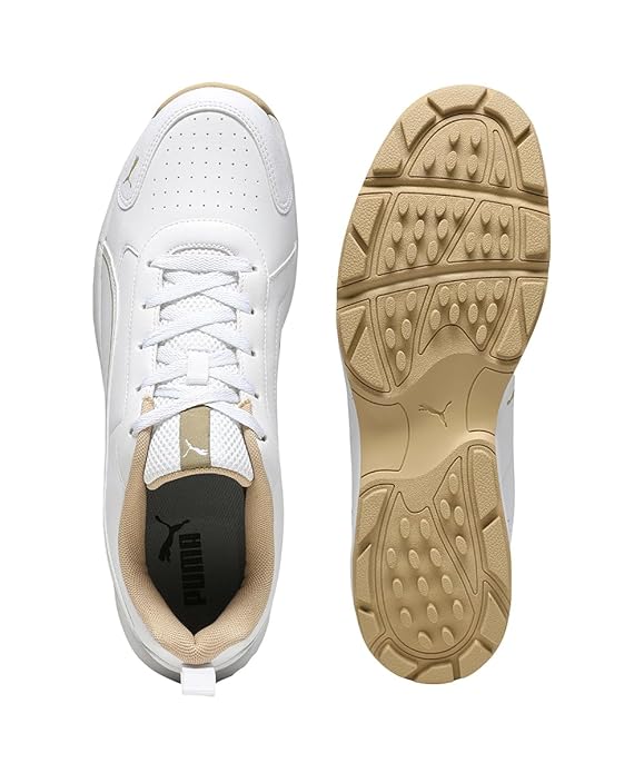 Puma Men Cricket Classicat Cricket Shoe (Gold White)