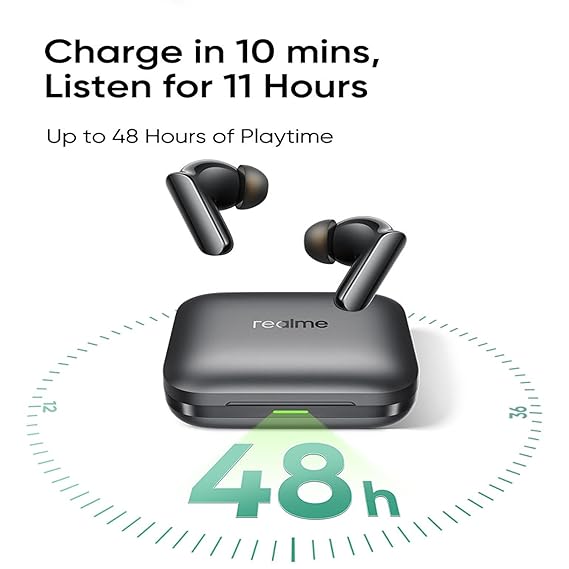 realme Buds Air 7 Pro with Ai Live Translation,11mm+6mm Dual-dac Driver,48 Hrs Playtime,53 dB ANC (4 Color options)