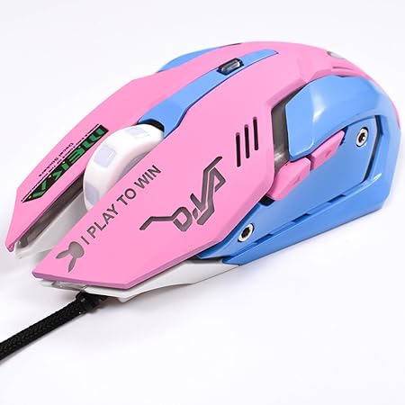 OW Mouse Breathing LED Backlit Gaming Mouse D.VA Genji Reaper Wired USB Computer Mouse for PC& Mac E-Sports Gamers