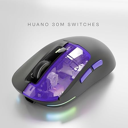 Kreo Pegasus 58 GMS Ultra Lightweight Wireless Gaming Mouse, Top PixArt Sensor, 6 Programmable Buttons, Bluetooth, 2.4GHz Connectivity Gaming Mouse, DPI Upto 26000, Software Included (Pegasus- Black)