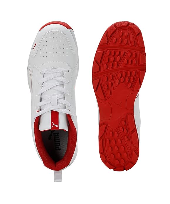 Puma Men Cricket Classicat Cricket Shoe (Red White)