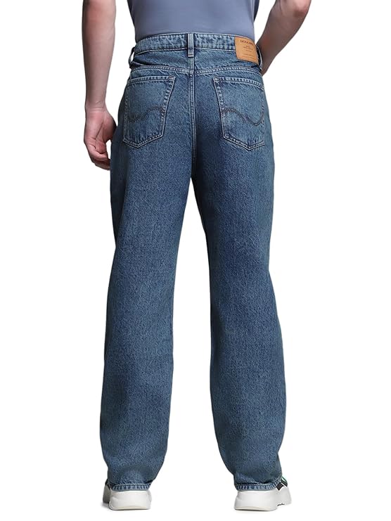 JACK & JONES Men's Mid Rise Loose Jeans