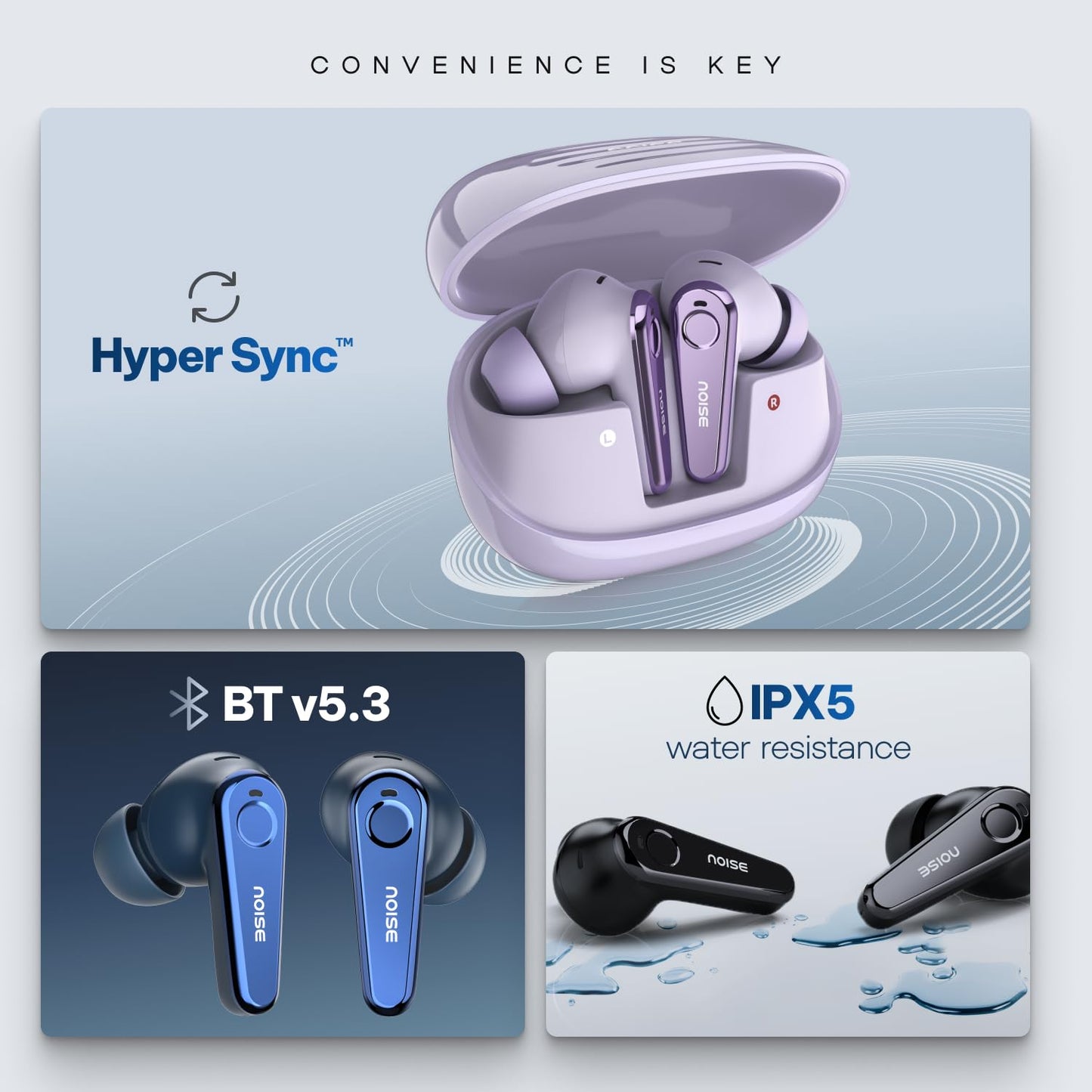 Noise Buds X Ultra in-Ear Truly Wireless Earbuds with Hybrid ANC (Up to 45dB), 50H of Playtime (4 Color options)