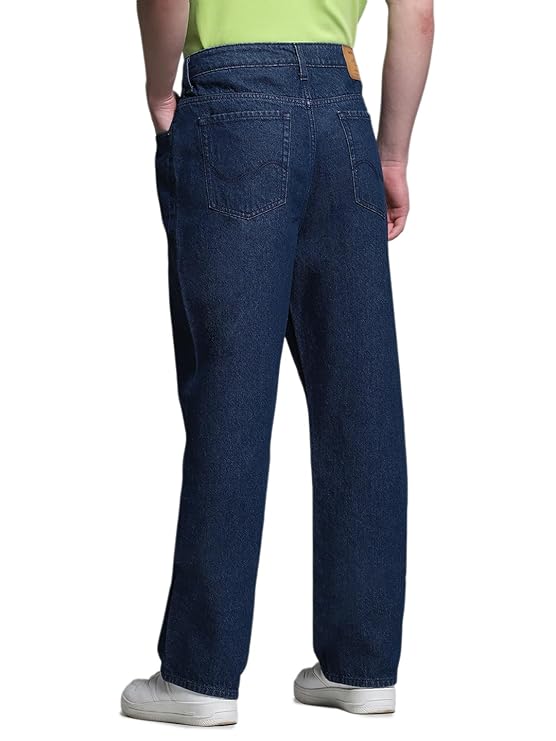 JACK & JONES Men's Mid Rise Loose Jeans