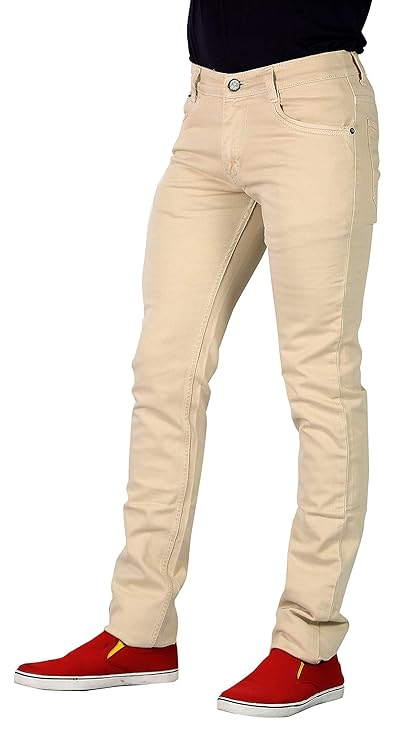 Basilio Cotton Knitted Fabric Stretchable Denim Regular Fit Mid Rise Jeans Pant for Men
