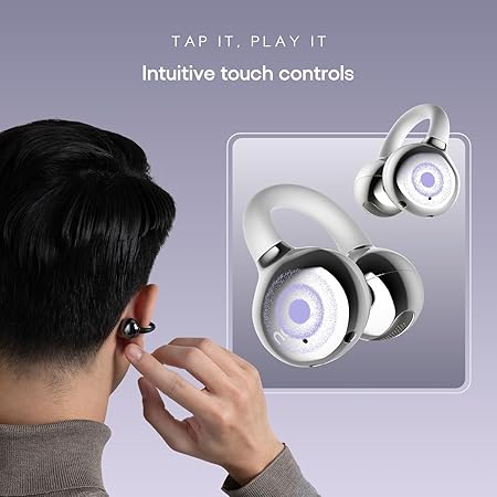Noise Newly Launched Air Clips Wireless Open Ear Earbuds with Chrome Finish, AirWave™ Technology,Up-to 40H Playtime (3 Color options)