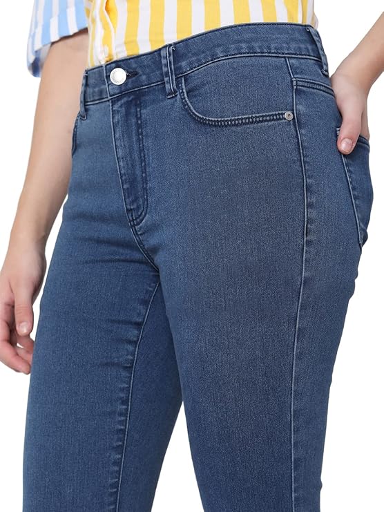 VERO MODA Women's Bootcut Mid Rise Jeans | Wide Leg | Bell Bottom