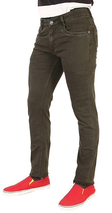 Basilio Cotton Knitted Fabric Stretchable Denim Regular Fit Mid Rise Jeans Pant for Men
