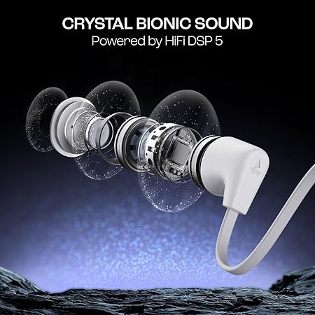 Boat Rockerz Trinity in Ear Earphones with 150H Playtime, Crystal Bionic Sound Powered by HiFi, IPX5 (3 color options)