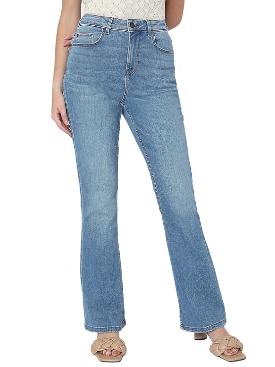 VERO MODA Women's Bootcut High Rise Jeans | Flared Jeans for Women