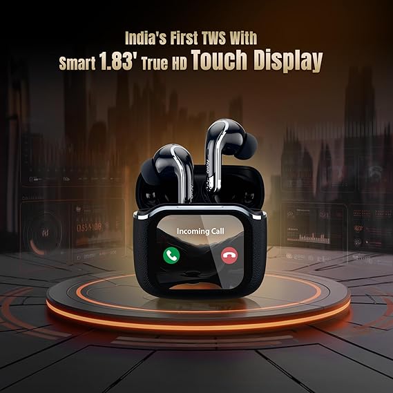 ACwO DwOTS Bold Earbuds | India’s 1st Smart 1.83” True HD Touch Display | ANC (32dB) | 60Hrs Playtime (3 Color options)