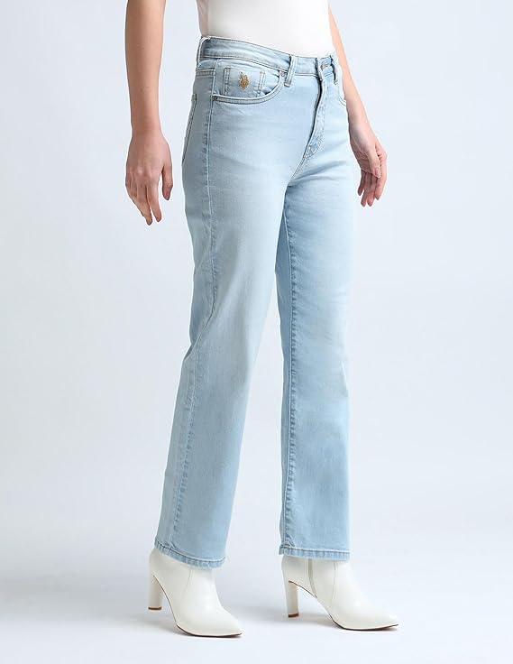 U.S. POLO ASSN. Women's Straight Fit High Rise Jeans