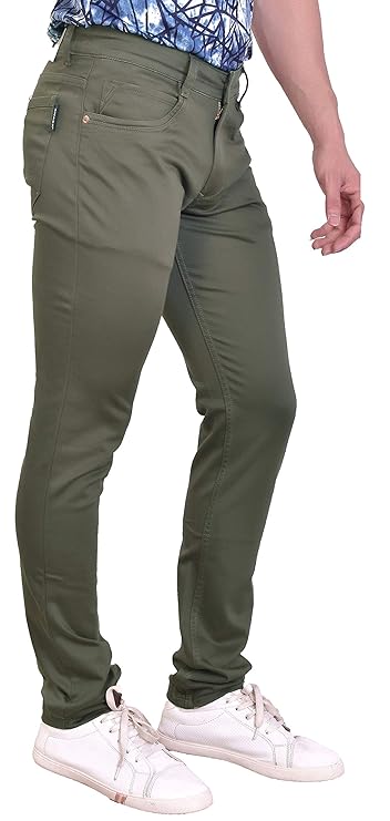Basilio Cotton Knitted Fabric Stretchable Denim Regular Fit Mid Rise Jeans Pant for Men