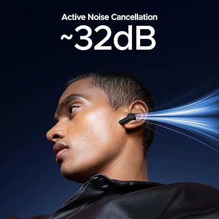 boAt Nirvana Space, 360º Spatial Audio, Active Noise Cancellation (~32dB), 100Hrs Battery, v5.3 Bluetooth Earbuds (5 Color options)