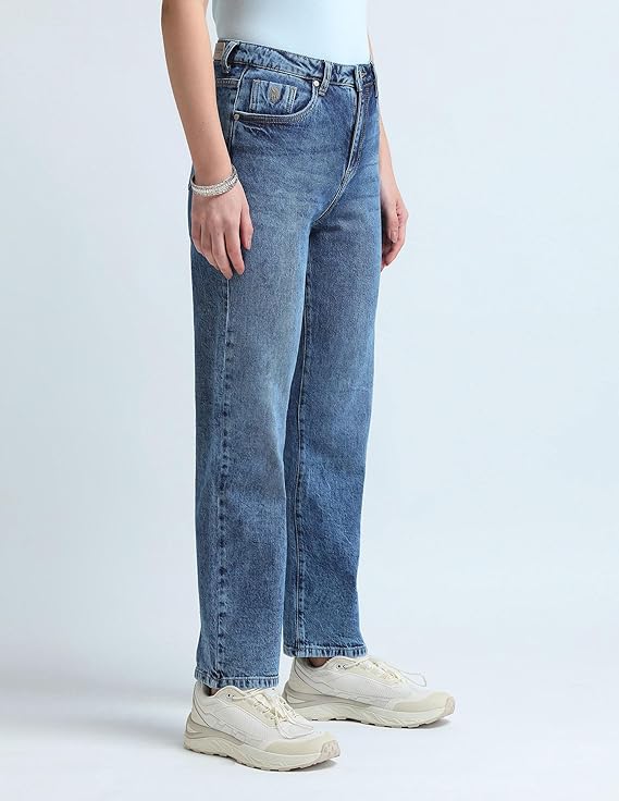 U.S. POLO ASSN. Women's Straight Fit High Rise Jeans