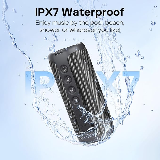 Tribit StormBox 2 Bluetooth Speaker with 34W 360° Surround Sound, XBass Tech, 24H Playtime (Black)