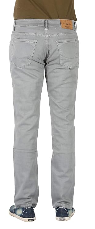 Basilio Cotton Knitted Fabric Stretchable Denim Regular Fit Mid Rise Jeans Pant for Men