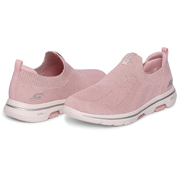 Skechers Women Go Walk 5 Starlit Walking Shoes (Pink)