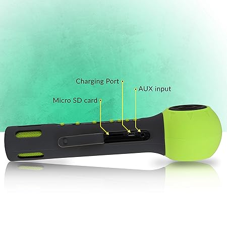ZEBRONICS -Fun 3 W Bluetooth Speaker, Supporting mSD Card, AUX, Media Control and Mic (Green)