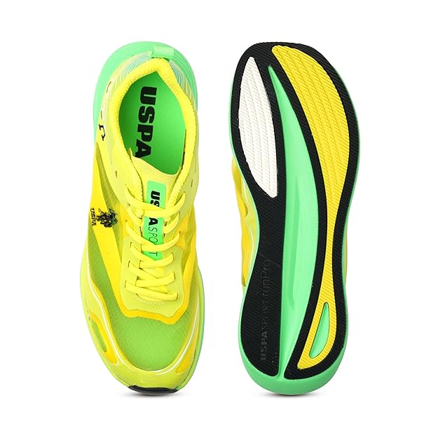 U.S. POLO ASSN. Men Lace Up Running Shoes (Green)