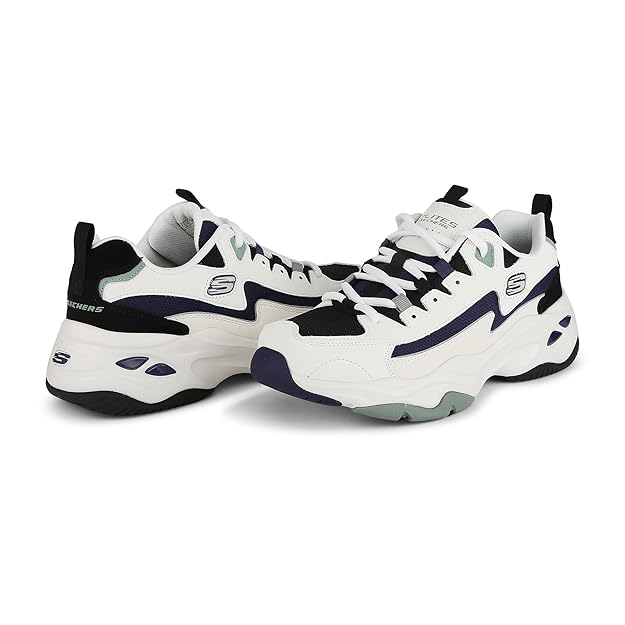 Skechers Men D'Lites 4.0 Energy Code Lace Up Shoe (White)