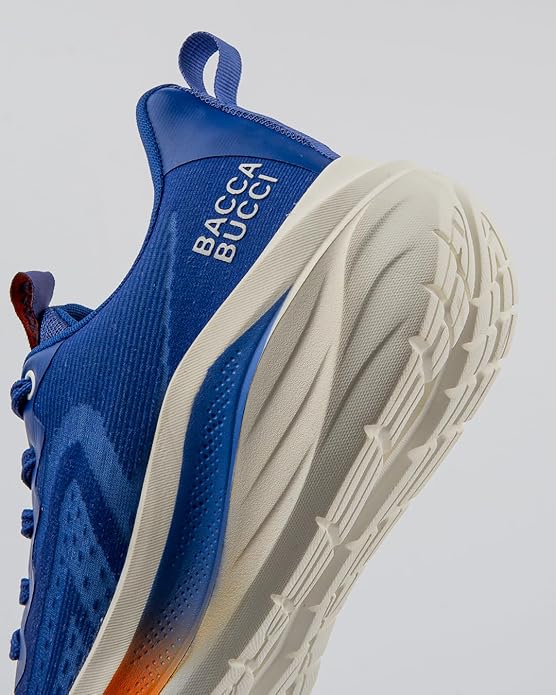 Bacca Bucci Men Mesh Lace Up Running Shoes (Blue)