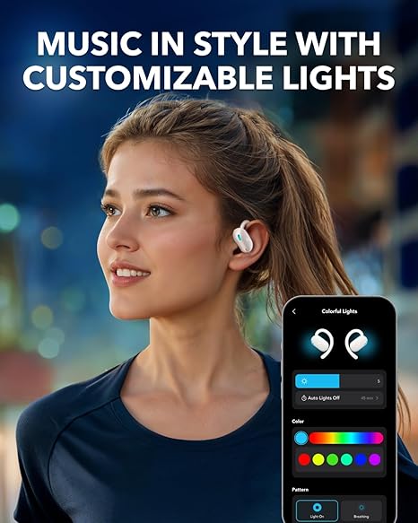 soundcore V20i by Anker Open-Ear Headphones, Adjustable Ear Hooks, 36H Playtime, Bluetooth 5.4 Earbuds (3 color options)
