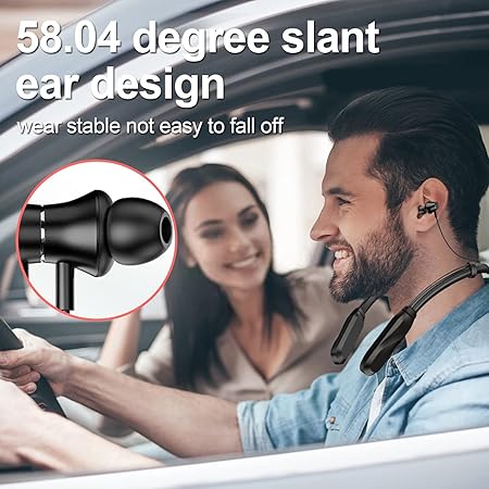 Nepartak I35 Black In Ear Neckband Bluetooth 5.1 Wireless Headphones, 100 Hours Playtime, IPX5 Waterproof (2 color options)