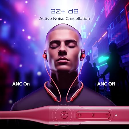 Boat Rockerz 255 ANC, 100HRS Battery, Spatial Audio, 32dB ANC, Fast Charge(10Mins=24HRS) -3 Color options