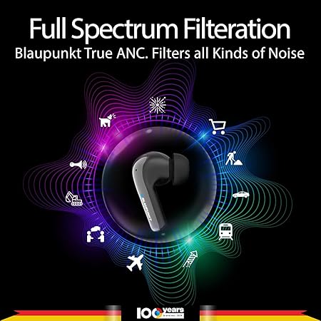 Blaupunkt Newly Launched BTW300 Moksha+ True ANC in Ear Earbuds (Black)