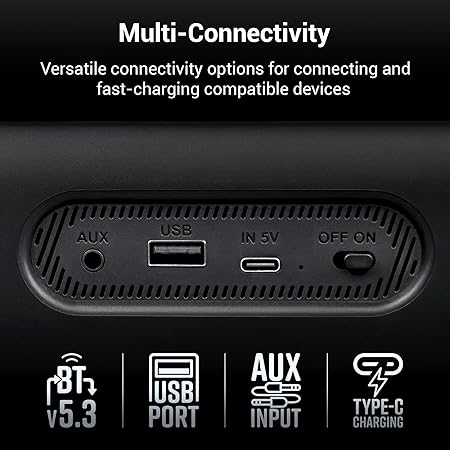 ZEBRONICS VITA BAR 201, Wireless Bluetooth Soundbar, 30 Watts, Upto 8 Hours Playback, BTv5.3 | USB | AUX (Black)