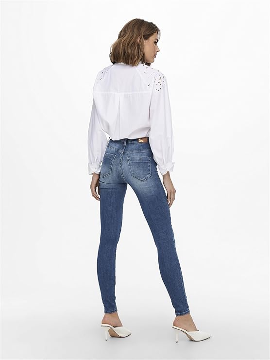 ONLY Women's Mid Rise Skinny Jeans