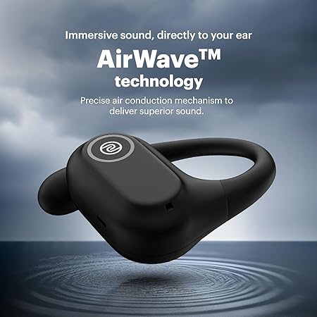 Noise Pure Pods Wireless Open Ear Earbuds with AirWave™ Technology,Up-to 80H Playtime (Black)