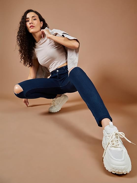 Dolce Crudo Women's Skinny High Rise Stretchable Jeans