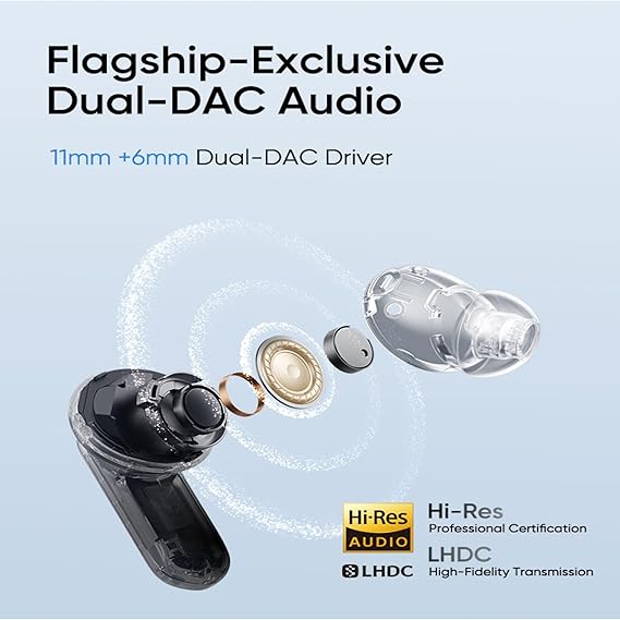 realme Buds Air 7 Pro with Ai Live Translation,11mm+6mm Dual-dac Driver,48 Hrs Playtime,53 dB ANC (4 Color options)