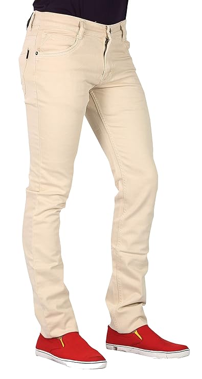Basilio Cotton Knitted Fabric Stretchable Denim Regular Fit Mid Rise Jeans Pant for Men