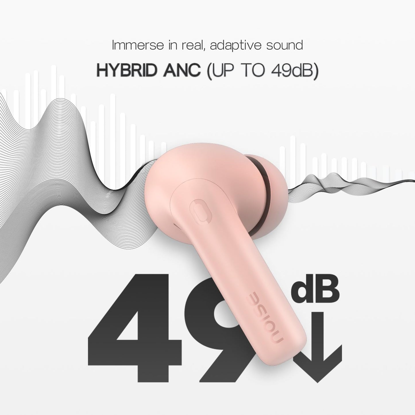 Noise Newly Launched Air Buds Pro 6 in-Ear Truly Wireless Earbuds with Hybrid ANC (up to 49dB) - 3 color options