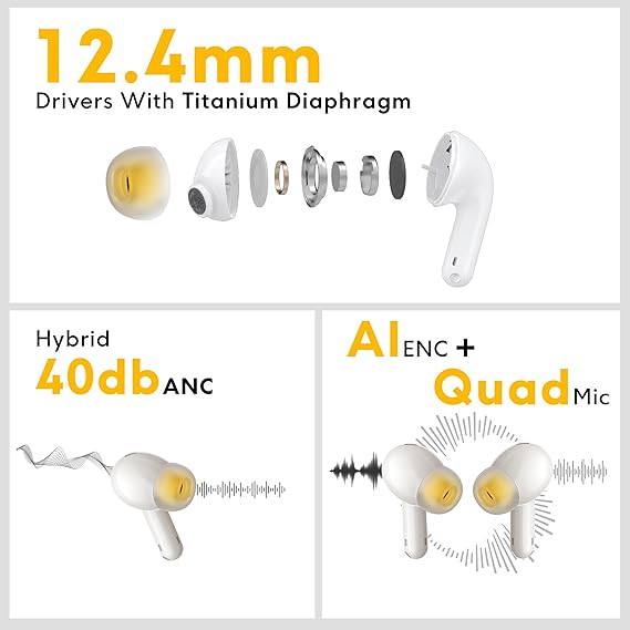 POCO _Buds_X1_Titanium in Ear Wireless Earbuds (White)