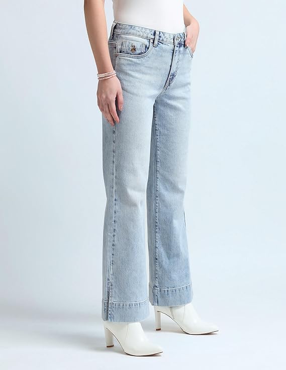 U.S. POLO ASSN. Women's Mid Rise Loose Jeans