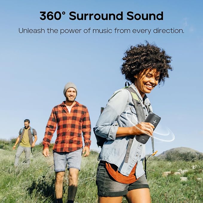 Tribit StormBox 2 Bluetooth Speaker with 34W 360° Surround Sound, XBass Tech, 24H Playtime (Black)
