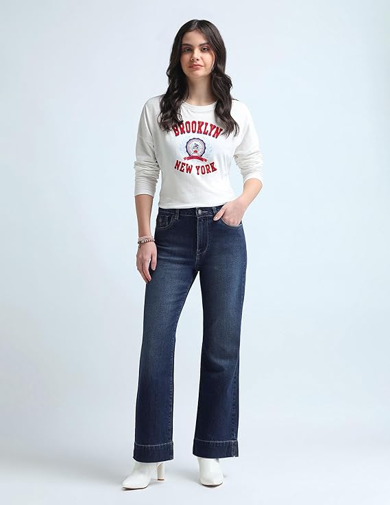 U.S. POLO ASSN. Women's Mid Rise Loose Jeans