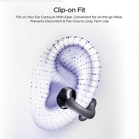 boAt Airdopes Loop OWS Earbuds w/Clip-On Fit, Air Conduction Tech, 50HRS Battery, 4Mics ENx (3 Color options)