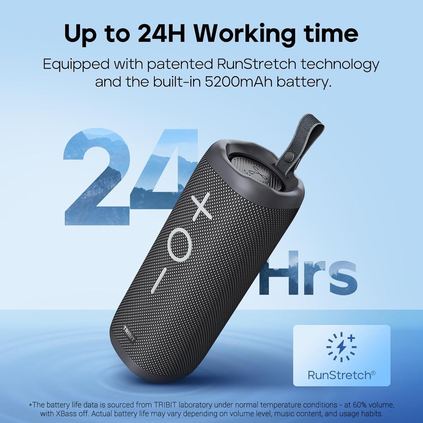 Tribit StormBox 2 Bluetooth Speaker with 34W 360° Surround Sound, XBass Tech, 24H Playtime (Black)