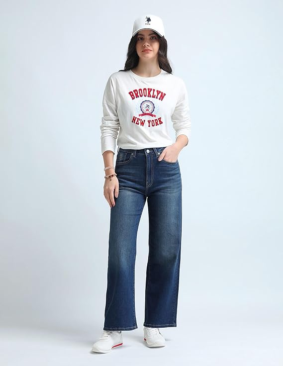 U.S. POLO ASSN. Women's Loose High Rise Jeans